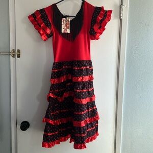 Red flamenco dress